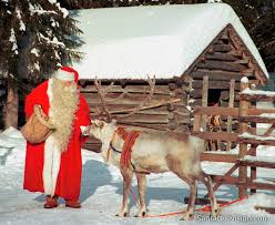 Santa Claus con un reno